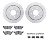 Dynamic Friction 2012-2020 Ford F-150 Rear Drilled & Slotted Geoperformance Rotors 5000 Advanced Pads w/Hardware by Dynamic Friction Company 2512-54208