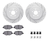 Dynamic Friction 2013-2019 Ford Police Interceptor Utility Rear Drill/Slot Geoperf Rotors 5000 Adv Pads w/Hardware by Dynamic Friction Company 2512-54606