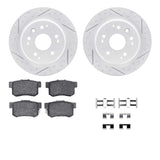 Dynamic Friction 1999-2008 Acura TL Rear Drilled & Slotted Geoperformance Rotors 5000 Advanced Brake Pads w/Hardware by Dynamic Friction Company 2512-58004
