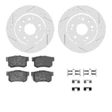 Dynamic Friction 2003-2011 Honda Element Rear Drilled & Slotted Geoperformance Rotors 5000 Advanced Pads w/Hardware by Dynamic Friction Company 2512-58005