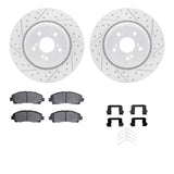 Dynamic Friction 2015-2020 Acura TLX Front Drilled & Slotted Geoperformance Rotors 5000 Advanced Pads w/Hardware by Dynamic Friction Company 2512-58016