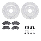 Dynamic Friction 2015-2020 Acura TLX Rear Drilled & Slotted Geoperformance Rotors 5000 Advanced Brake Pads w/Hardware by Dynamic Friction Company 2512-58018