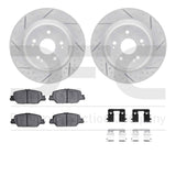 Dynamic Friction 2017-2025 Honda CR-V Rear Drilled & Slotted Geoperformance Rotors 5000 Advanced Pads w/Hardware by Dynamic Friction Company 2512-58034