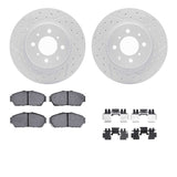 Dynamic Friction 1993-2001 Acura Integra Front Drilled & Slotted Geoperformance Rotors 5000 Advanced Pads w/Hardware by Dynamic Friction Company 2512-59008
