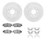 Dynamic Friction 2009-2017 Honda Fit Front Drilled & Slotted Geoperformance Rotors 5000 Advanced Pads w/Hardware by Dynamic Friction Company 2512-59011