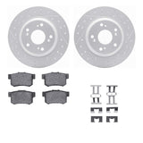 Dynamic Friction 2000-2009 Honda S2000 Rear Drilled & Slotted Geoperformance Rotors 5000 Advanced Pads w/Hardware by Dynamic Friction Company 2512-59027