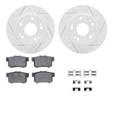 Dynamic Friction 2003-2008 Acura TSX Rear Drilled & Slotted Geoperformance Rotors 5000 Advanced Brake Pads w/Hardware by Dynamic Friction Company 2512-59028