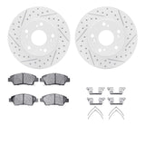 Dynamic Friction 2011-2015 Honda CR-Z Front Drilled & Slotted Geoperformance Rotors 5000 Advanced Pads w/Hardware by Dynamic Friction Company 2512-59030