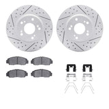 Dynamic Friction 2013-2015 Honda Civic Front Drilled & Slotted Geoperformance Rotors 5000 Advanced Pads w/Hardware by Dynamic Friction Company 2512-59038