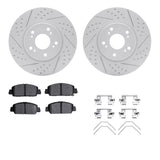 Dynamic Friction 2013-2025 Honda Accord Front Drilled & Slotted Geoperformance Rotors 5000 Advanced Pads w/Hardware by Dynamic Friction Company 2512-59042
