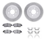 Dynamic Friction 2015-2020 Honda Fit Front Drilled & Slotted Geoperformance Rotors 5000 Advanced Pads w/Hardware by Dynamic Friction Company 2512-59043