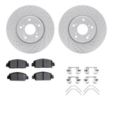 Dynamic Friction 2013-2022 Honda Accord Front Drilled & Slotted Geoperformance Rotors 5000 Advanced Pads w/Hardware by Dynamic Friction Company 2512-59044