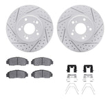 Dynamic Friction 2003-2022 Acura CSX Front Drilled & Slotted Geoperformance Rotors 5000 Advanced Pads w/Hardware by Dynamic Friction Company 2512-59052