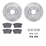 Dynamic Friction 2002-2004 Honda CR-V Rear Drilled & Slotted Geoperformance Rotors 5000 Advanced Pads w/Hardware by Dynamic Friction Company 2512-59059