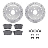 Dynamic Friction 2007-2012 Acura RDX Rear Drilled & Slotted Geoperformance Rotors 5000 Advanced Brake Pads w/Hardware by Dynamic Friction Company 2512-59063