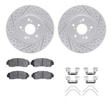 Dynamic Friction 2007-2016 Acura RDX Front Drilled & Slotted Geoperformance Rotors 5000 Advanced Pads w/Hardware by Dynamic Friction Company 2512-59072