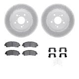 Dynamic Friction 2009-2014 Acura TL Front Drilled & Slotted Geoperformance Rotors 5000 Advanced Brake Pads w/Hardware by Dynamic Friction Company 2512-59075