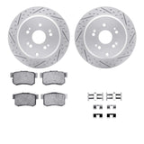 Dynamic Friction 2005-2018 Acura RDX Rear Drilled & Slotted Geoperformance Rotors 5000 Advanced Brake Pads w/Hardware by Dynamic Friction Company 2512-59076