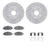 Dynamic Friction 2016-2017 Honda Accord Front Drilled & Slotted Geoperformance Rotors 5000 Advanced Pads w/Hardware by Dynamic Friction Company 2512-59091