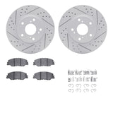 Dynamic Friction 2019-2025 Honda Insight Front Drilled & Slotted Geoperformance Rotors 5000 Advanced Pads w/Hardware by Dynamic Friction Company 2512-59093