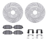 Dynamic Friction 2017-2019 Honda CR-V Front Drilled & Slotted Geoperformance Rotors 5000 Advanced Pads w/Hardware by Dynamic Friction Company 2512-59095