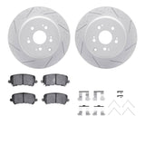 Dynamic Friction 2007-2017 Acura ZDX Rear Drilled & Slotted Geoperformance Rotors 5000 Advanced Brake Pads w/Hardware by Dynamic Friction Company 2512-59102