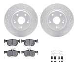Dynamic Friction 2017-2020 Honda Civic Rear Drilled & Slotted Geoperformance Rotors 5000 Advanced Pads w/Hardware by Dynamic Friction Company 2512-59106