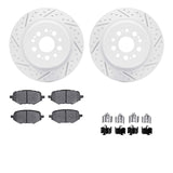 Dynamic Friction 2017-2021 Honda Clarity Rear Drilled & Slotted Geoperformance Rotors 5000 Advanced Pads w/Hardware by Dynamic Friction Company 2512-59109