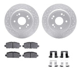 Dynamic Friction 2016-2022 Honda HR-V Rear Drilled & Slotted Geoperformance Rotors 5000 Advanced Pads w/Hardware by Dynamic Friction Company 2512-59112