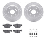 Dynamic Friction 2018-2025 Honda Accord Rear Drilled & Slotted Geoperformance Rotors 5000 Advanced Pads w/Hardware by Dynamic Friction Company 2512-59114