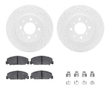 Dynamic Friction 1994-1995 Honda Civic Front Drilled & Slotted Geoperformance Rotors 5000 Advanced Pads w/Hardware by Dynamic Friction Company 2512-59128