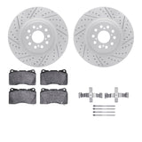 Dynamic Friction 2020-2025 Acura Integra Front Drilled & Slotted Geoperformance Rotors 5000 Advanced Pads w/Hardware by Dynamic Friction Company 2512-59340