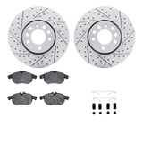 Dynamic Friction 2003-2011 Cadillac BLS Front Drilled & Slotted Geoperformance Rotors 5000 Advanced Pads w/Hardware by Dynamic Friction Company 2512-65010