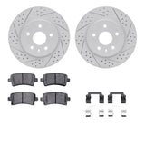 Dynamic Friction 2011-2013 Buick Regal Rear Drilled & Slotted Geoperformance Rotors 5000 Advanced Pads w/Hardware by Dynamic Friction Company 2512-65020