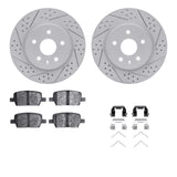Dynamic Friction 2016-2024 Cadillac CT6 Rear Drilled & Slotted Geoperformance Rotors 5000 Advanced Pads w/Hardware by Dynamic Friction Company 2512-65021