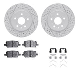 Dynamic Friction 2016-2021 Cadillac CT6 Rear Drilled & Slotted Geoperformance Rotors 5000 Advanced Pads w/Hardware by Dynamic Friction Company 2512-65022