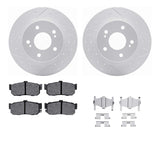 Dynamic Friction 1994-2000 Infiniti I30 Rear Drilled & Slotted Geoperformance Rotors 5000 Advanced Pads w/Hardware by Dynamic Friction Company 2512-67010