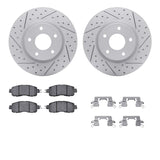 Dynamic Friction 2013-2025 Nissan Altima Front Drilled & Slotted Geoperformance Rotors 5000 Advanced Pads w/Hardware by Dynamic Friction Company 2512-67033