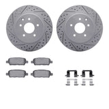 Dynamic Friction 2005-2025 Infiniti G25 Rear Drilled & Slotted Geoperformance Rotors 5000 Advanced Pads w/Hardware by Dynamic Friction Company 2512-67100