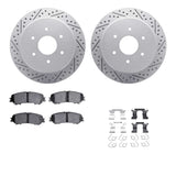 Dynamic Friction 2017-2024 Nissan Titan Rear Drilled & Slotted Geoperformance Rotors 5000 Advanced Pads w/Hardware by Dynamic Friction Company 2512-67131