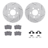Dynamic Friction 1999-2006 Volkswagen Golf Rear Drilled & Slotted Geoperformance Rotors 5000 Advanced Pads w/Hardware by Dynamic Friction Company 2512-74020
