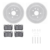 Dynamic Friction 2006-2013 Lexus GS450h Rear Drilled & Slotted Geoperformance Rotors 5000 Advanced Pads w/Hardware by Dynamic Friction Company 2512-75011