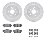 Dynamic Friction 2014-2015 Lexus IS250 Rear Drilled & Slotted Geoperformance Rotors 5000 Advanced Pads w/Hardware by Dynamic Friction Company 2512-75015