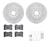 Dynamic Friction 2021-2023 Toyota Mirai Front Drilled & Slotted Geoperformance Rotors 5000 Advanced Pads w/Hardware by Dynamic Friction Company 2512-75016