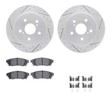 Dynamic Friction 2015-2021 Lexus NX200t Rear Drilled & Slotted Geoperformance Rotors 5000 Advanced Pads w/Hardware by Dynamic Friction Company 2512-75034