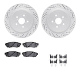 Dynamic Friction 2016-2022 Lexus RX350L Rear Drilled & Slotted Geoperformance Rotors 5000 Advanced Pads w/Hardware by Dynamic Friction Company 2512-75036