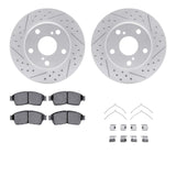Dynamic Friction 1997-2001 Toyota Camry Front Drilled & Slotted Geoperformance Rotors 5000 Advanced Pads w/Hardware by Dynamic Friction Company 2512-76001