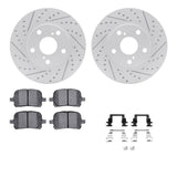 Dynamic Friction 1997-2004 Lexus ES300 Front Drilled & Slotted Geoperformance Rotors 5000 Advanced Pads w/Hardware by Dynamic Friction Company 2512-76004
