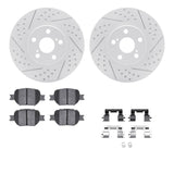 Dynamic Friction 2000-2010 Scion tC Front Drilled & Slotted Geoperformance Rotors 5000 Advanced Brake Pads w/Hardware by Dynamic Friction Company 2512-76016
