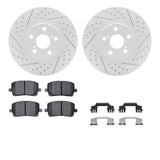 Dynamic Friction 2003-2008 Pontiac Vibe Front Drilled & Slotted Geoperformance Rotors 5000 Advanced Pads w/Hardware by Dynamic Friction Company 2512-76017